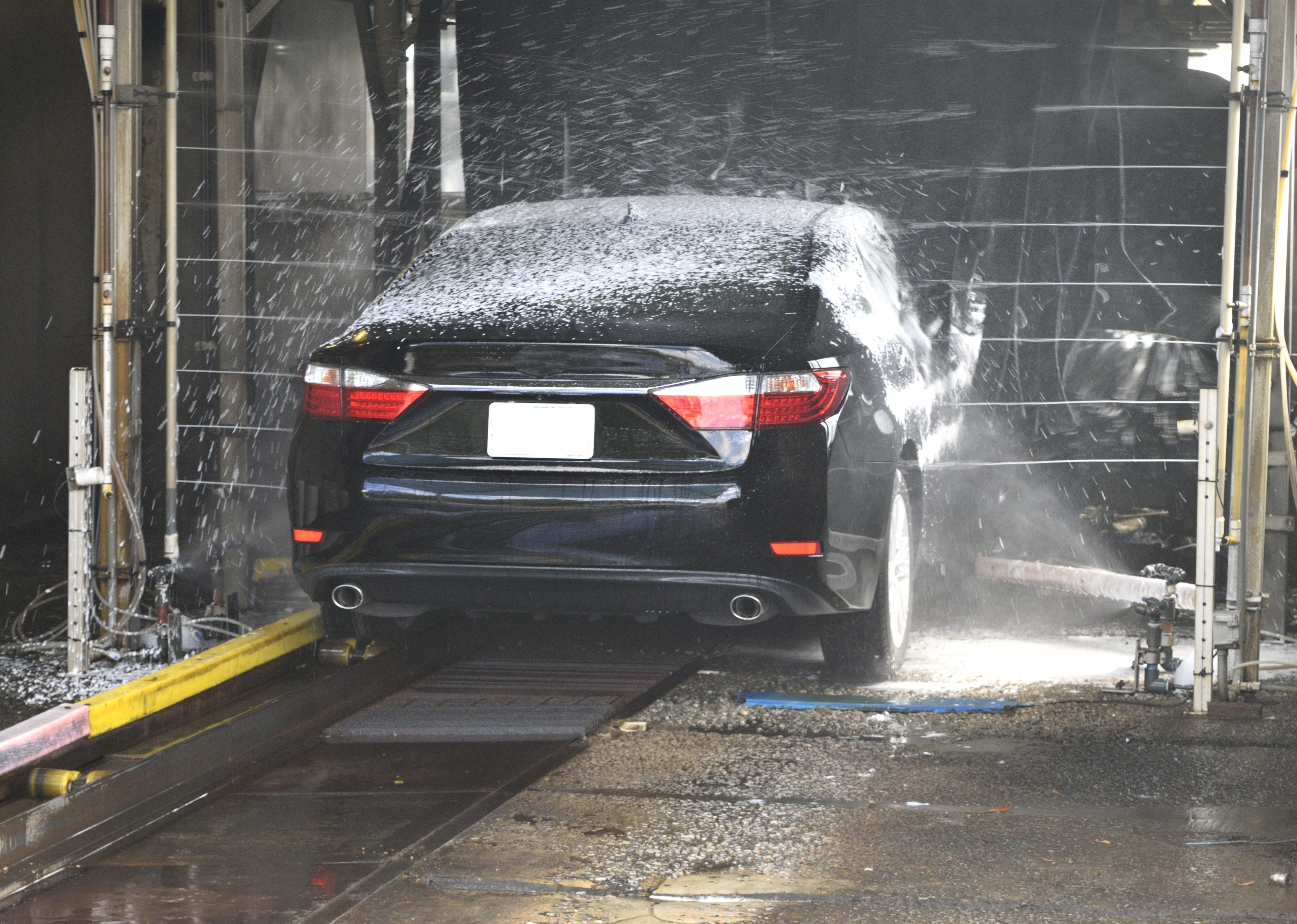 Automobile in a car wash